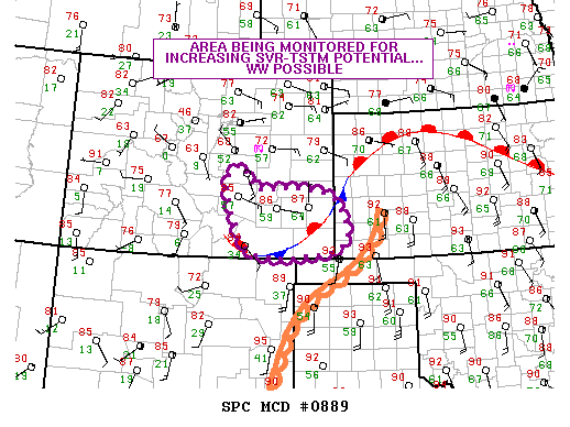 Mesoscale Discussion 889