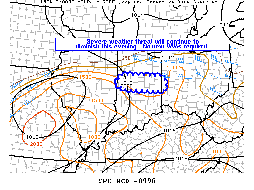 Mesoscale Discussion 996