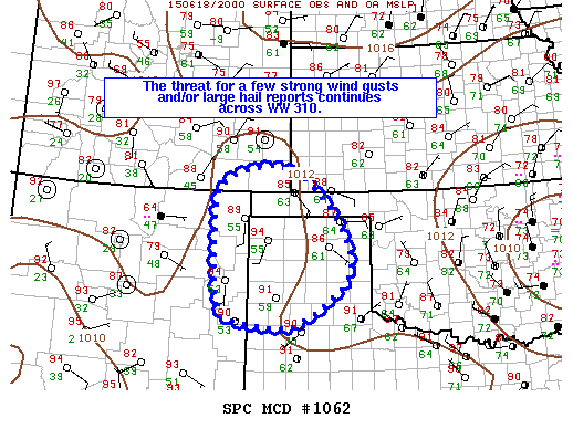 Mesoscale Discussion 1062