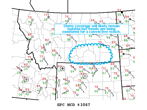 Mesoscale Discussion 1067