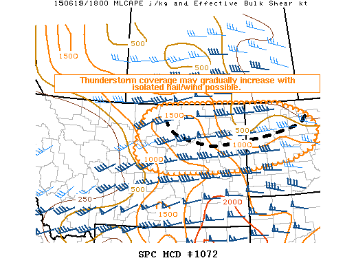 Mesoscale Discussion 1072