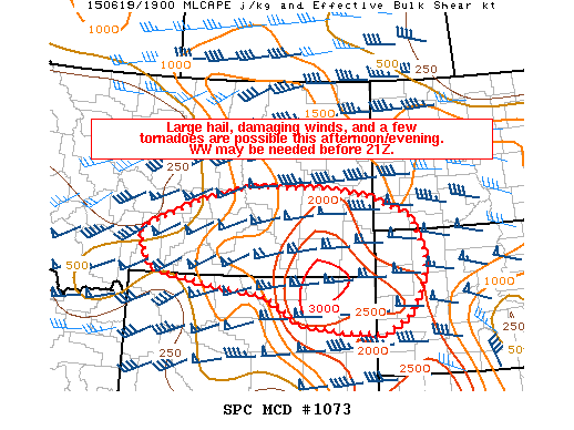 Mesoscale Discussion 1073