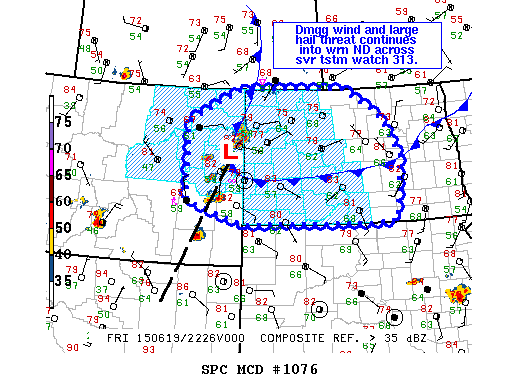 Mesoscale Discussion 1076