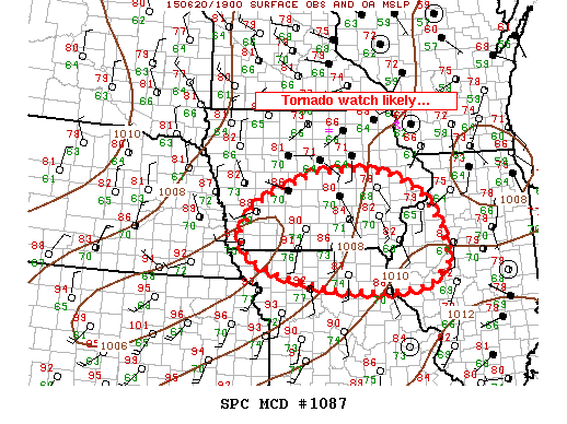 Mesoscale Discussion 1087