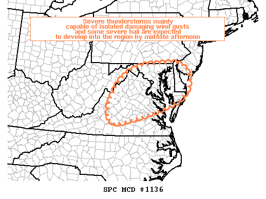 Mesoscale Discussion 1136