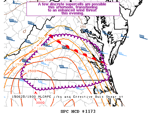 Mesoscale Discussion 1173