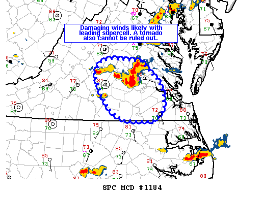 Mesoscale Discussion 1184