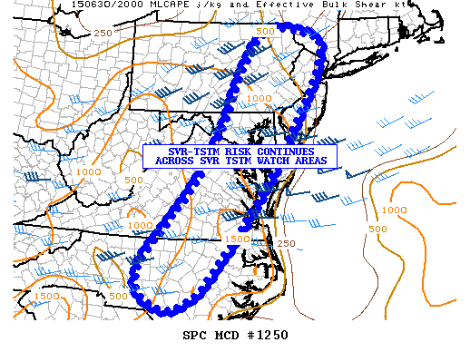 Mesoscale Discussion 1250