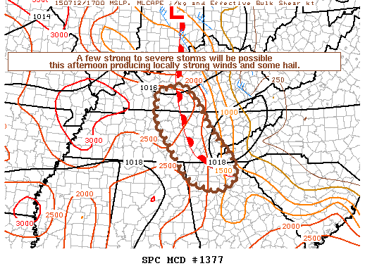 Mesoscale Discussion 1377
