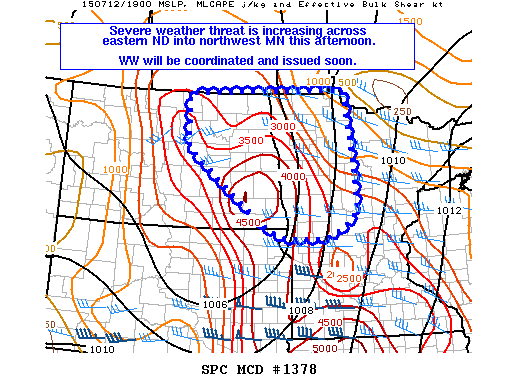 Mesoscale Discussion 1378