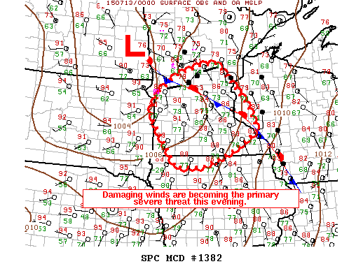 Mesoscale Discussion 1382
