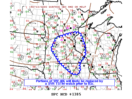 Mesoscale Discussion 1385