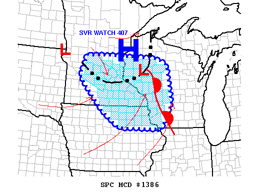 Mesoscale Discussion 1386