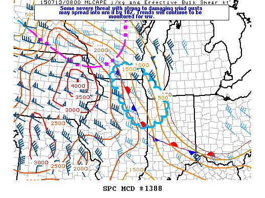 Mesoscale Discussion 1388