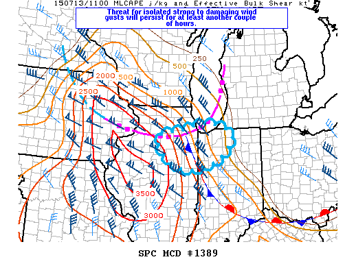 Mesoscale Discussion 1389