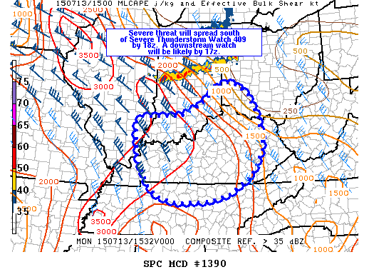 Mesoscale Discussion 1390