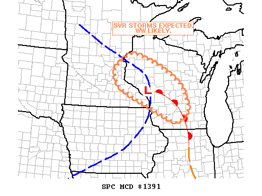 Mesoscale Discussion 1391