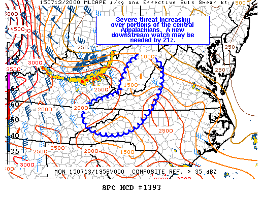 Mesoscale Discussion 1393