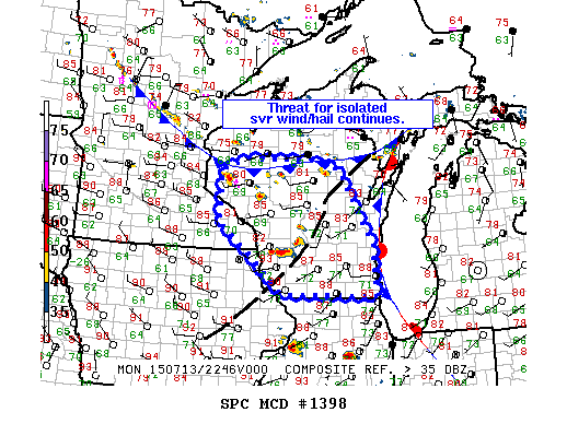 Mesoscale Discussion 1398