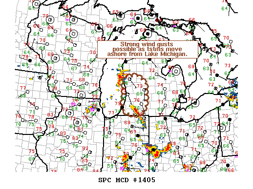 Mesoscale Discussion 1405