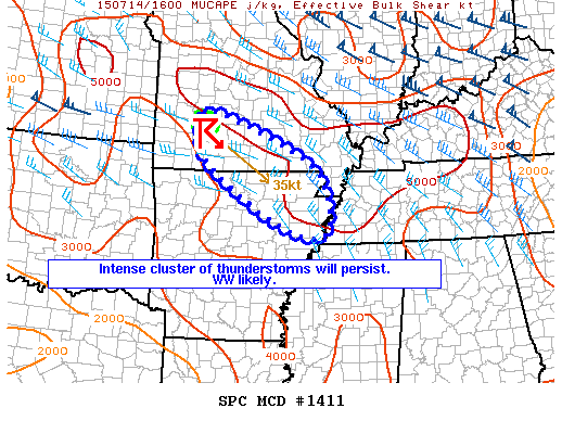 Mesoscale Discussion 1411