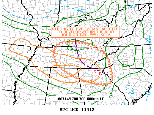 Mesoscale Discussion 1412
