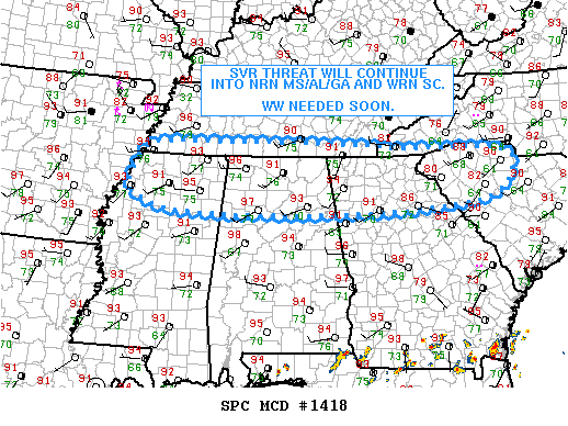 Mesoscale Discussion 1418