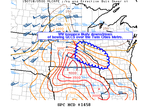 Mesoscale Discussion 1458