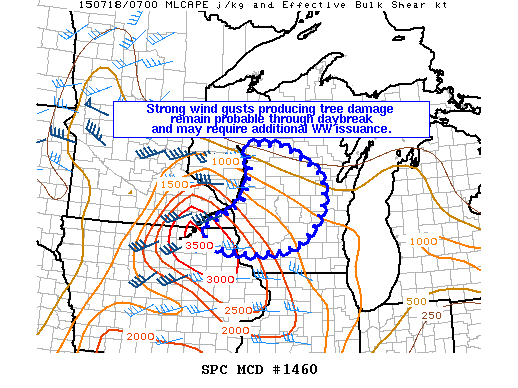 Mesoscale Discussion 1460