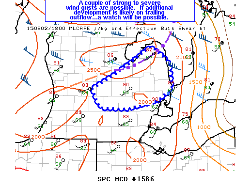 Mesoscale Discussion 1586