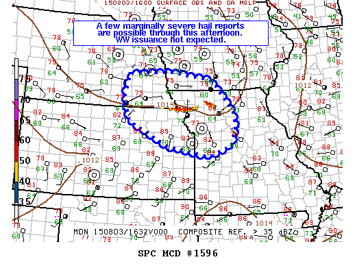 Mesoscale Discussion 1596