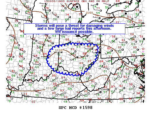 Mesoscale Discussion 1598