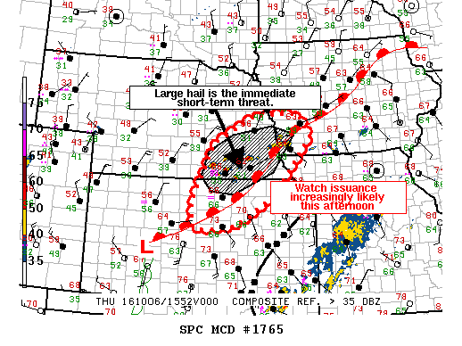 Mesoscale Discussion 1765