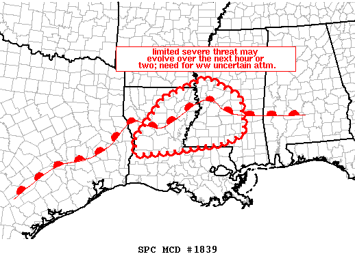 Mesoscale Discussion 1839
