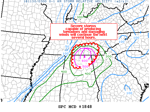Mesoscale Discussion 1848