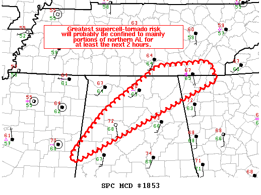 Mesoscale Discussion 1853