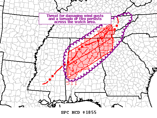 Mesoscale Discussion 1855