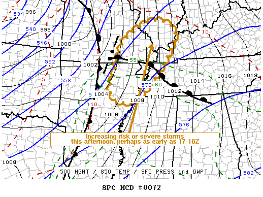 Mesoscale Discussion 72