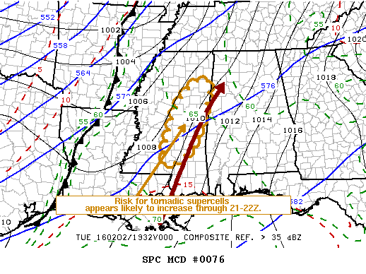Mesoscale Discussion 76