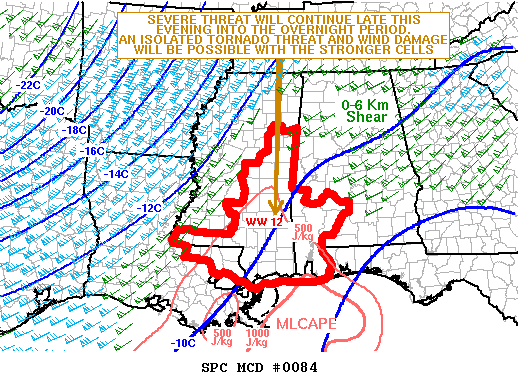 Mesoscale Discussion 84