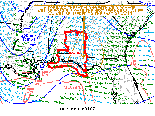 Mesoscale Discussion 107