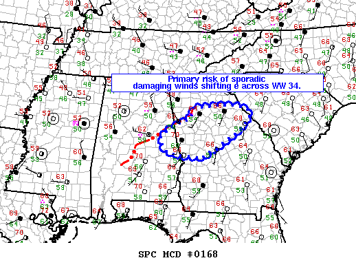 Mesoscale Discussion 168