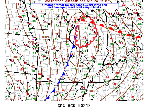 Mesoscale Discussion 218