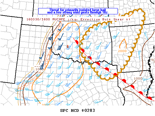Mesoscale Discussion 283