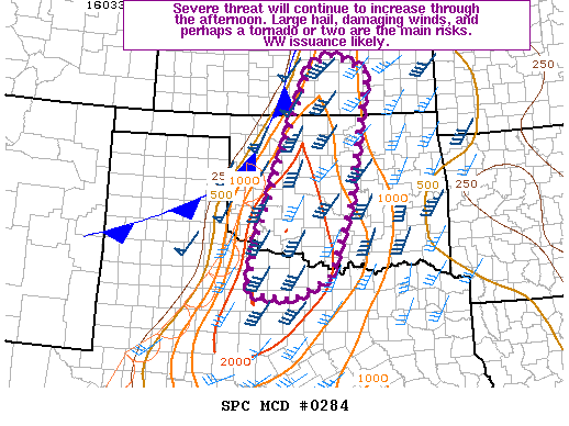 Mesoscale Discussion 284