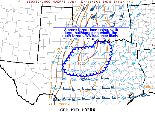 Mesoscale Discussion 286