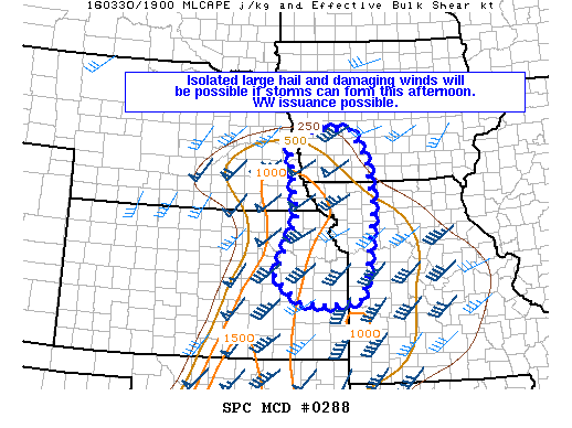 Mesoscale Discussion 288