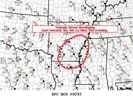 Mesoscale Discussion 292