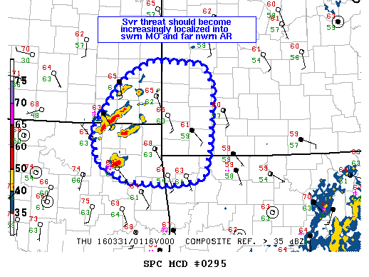 Mesoscale Discussion 295