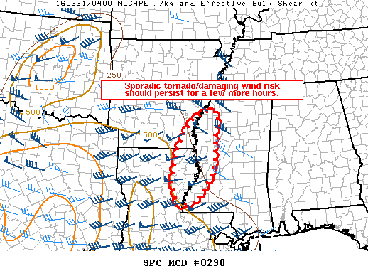 Mesoscale Discussion 298